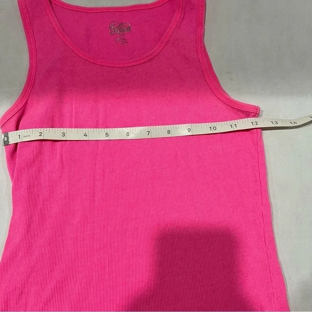Justice girls sleeveless tanktop, bright pink, size 16, great for summer